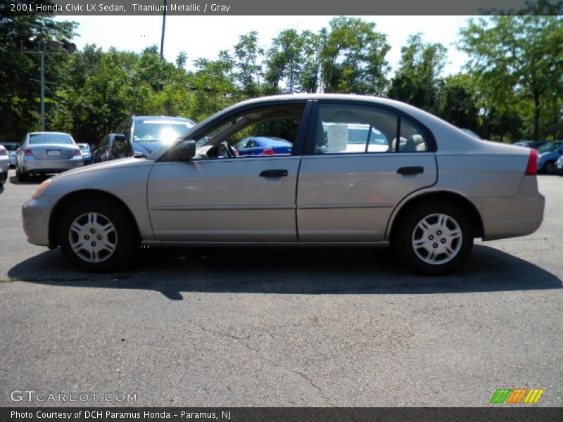 Titanium Metallic / Gray 2001 Honda Civic LX Sedan