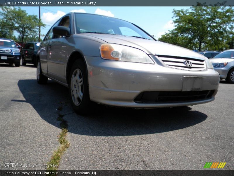 Titanium Metallic / Gray 2001 Honda Civic LX Sedan