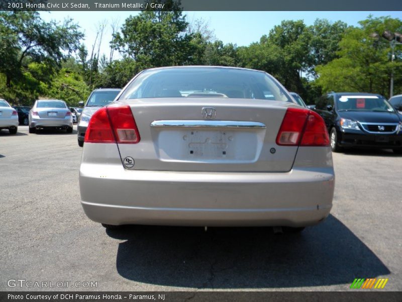 Titanium Metallic / Gray 2001 Honda Civic LX Sedan