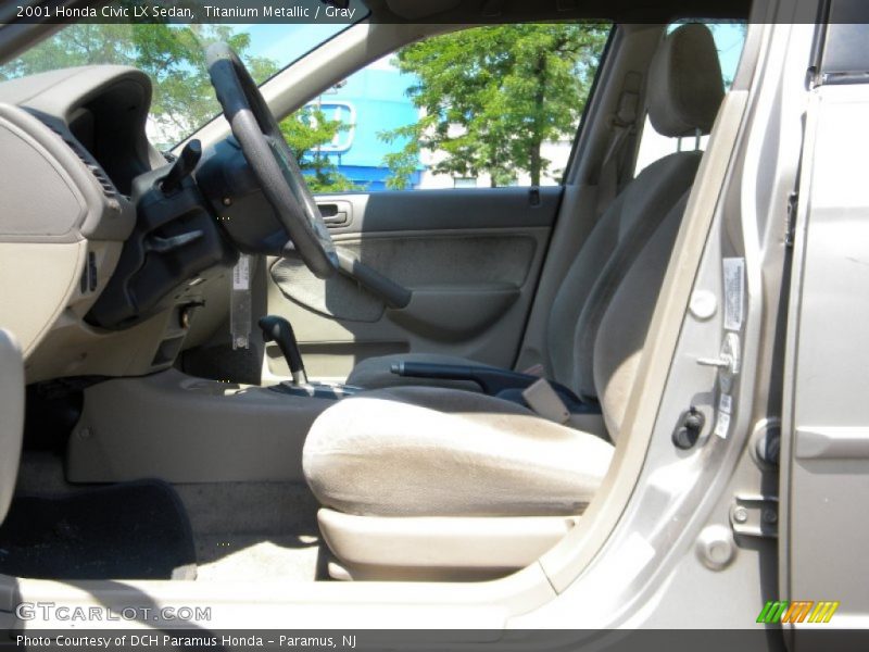 Titanium Metallic / Gray 2001 Honda Civic LX Sedan