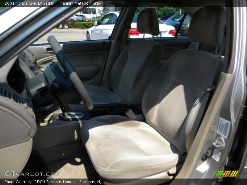 Titanium Metallic / Gray 2001 Honda Civic LX Sedan