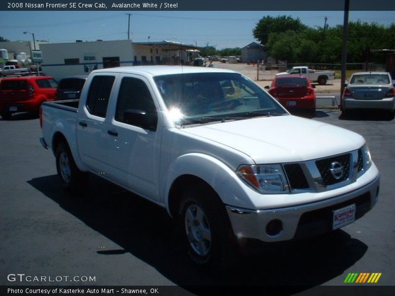 Avalanche White / Steel 2008 Nissan Frontier SE Crew Cab