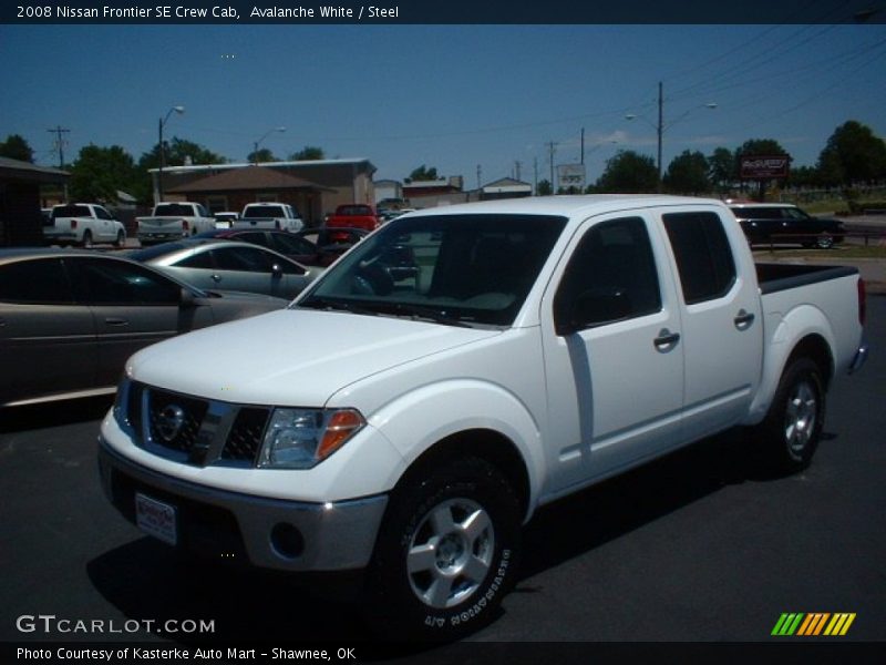 Avalanche White / Steel 2008 Nissan Frontier SE Crew Cab