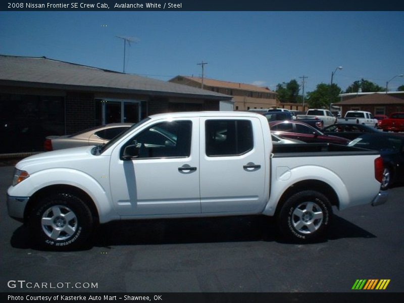 Avalanche White / Steel 2008 Nissan Frontier SE Crew Cab