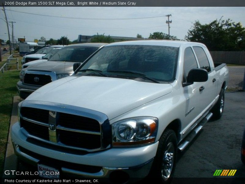 Bright White / Medium Slate Gray 2006 Dodge Ram 1500 SLT Mega Cab