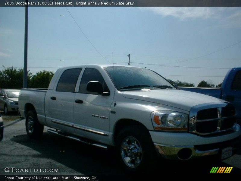 Bright White / Medium Slate Gray 2006 Dodge Ram 1500 SLT Mega Cab
