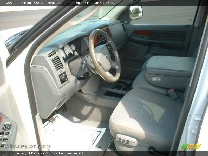 Bright White / Medium Slate Gray 2006 Dodge Ram 1500 SLT Mega Cab