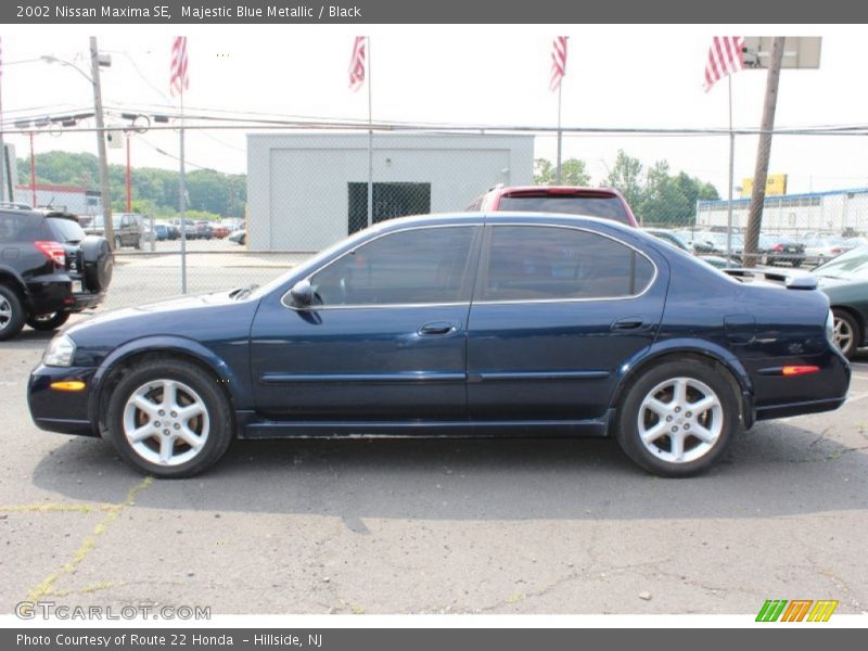 Majestic Blue Metallic / Black 2002 Nissan Maxima SE