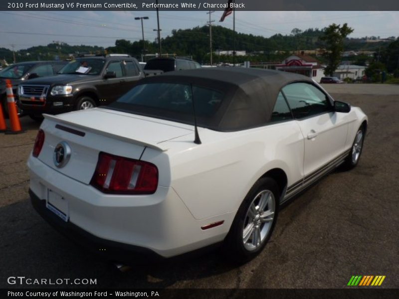 Performance White / Charcoal Black 2010 Ford Mustang V6 Premium Convertible