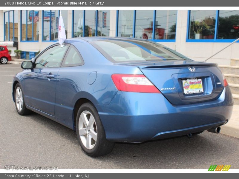 Atomic Blue Metallic / Gray 2008 Honda Civic EX Coupe