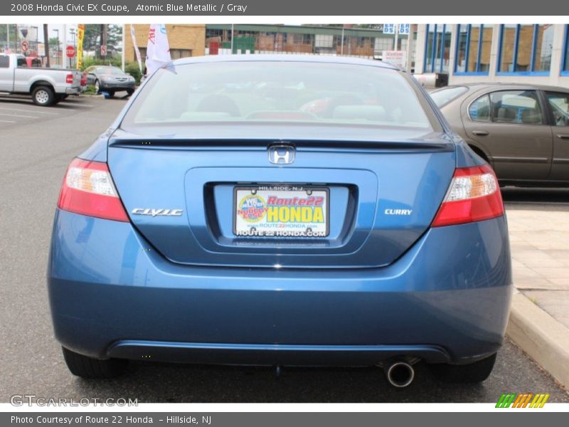 Atomic Blue Metallic / Gray 2008 Honda Civic EX Coupe