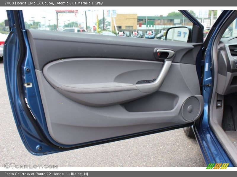 Atomic Blue Metallic / Gray 2008 Honda Civic EX Coupe