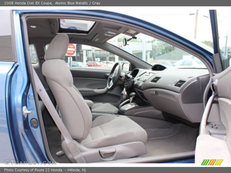 Atomic Blue Metallic / Gray 2008 Honda Civic EX Coupe