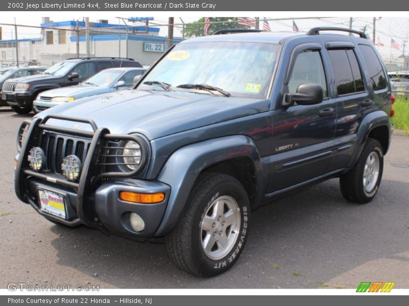 Steel Blue Pearlcoat / Dark Slate Gray 2002 Jeep Liberty Limited 4x4