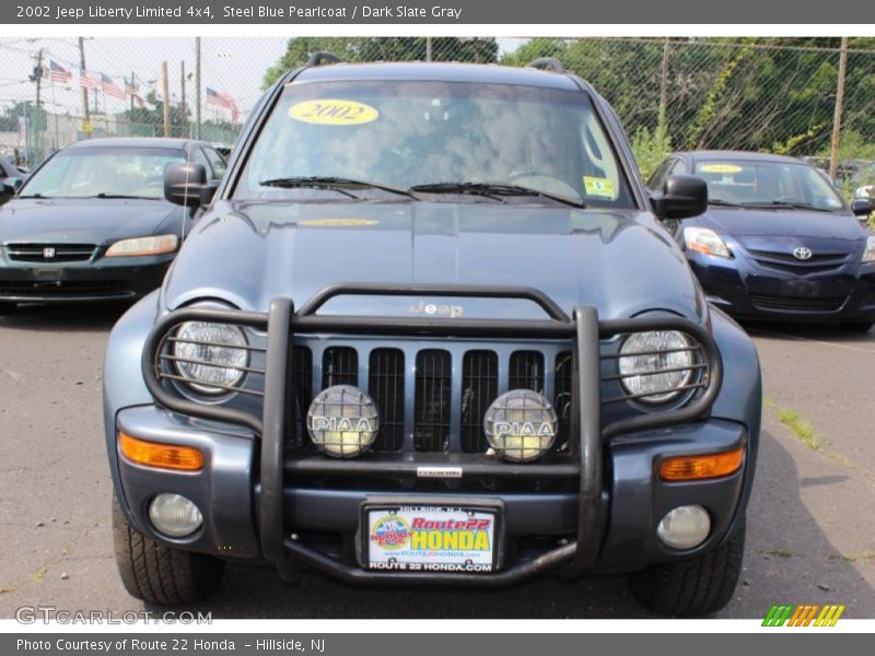 Steel Blue Pearlcoat / Dark Slate Gray 2002 Jeep Liberty Limited 4x4