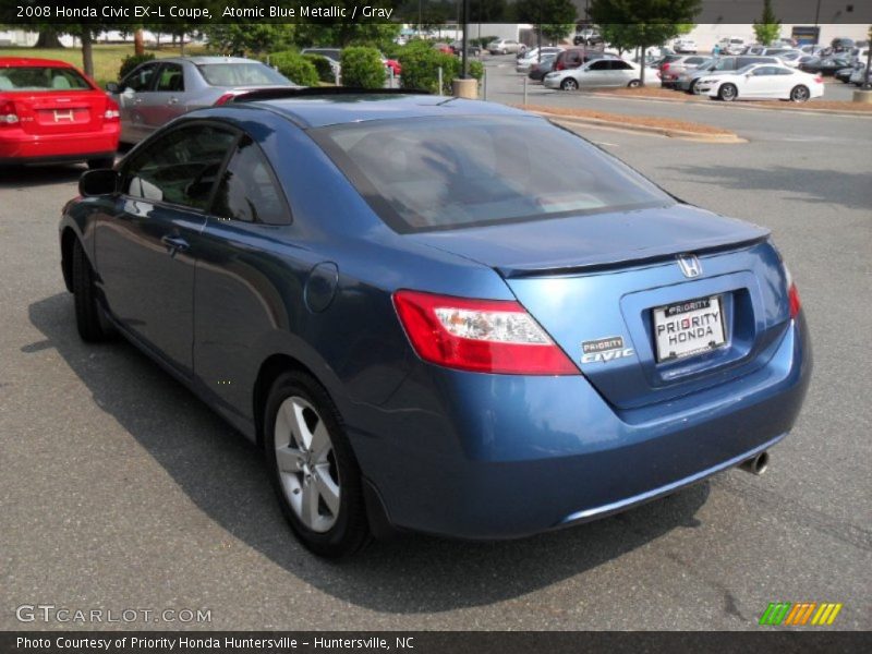 Atomic Blue Metallic / Gray 2008 Honda Civic EX-L Coupe