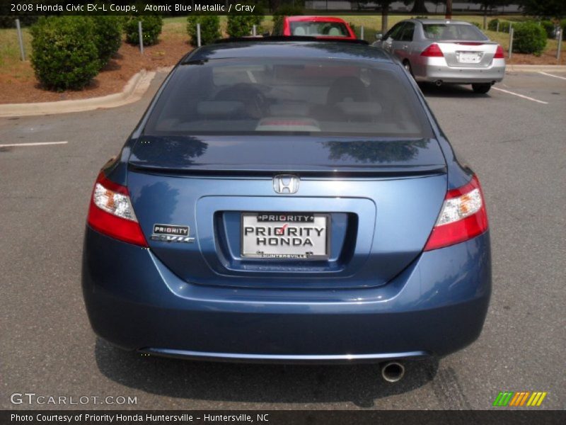 Atomic Blue Metallic / Gray 2008 Honda Civic EX-L Coupe