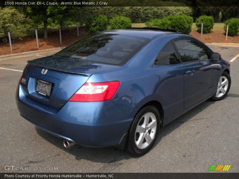 Atomic Blue Metallic / Gray 2008 Honda Civic EX-L Coupe
