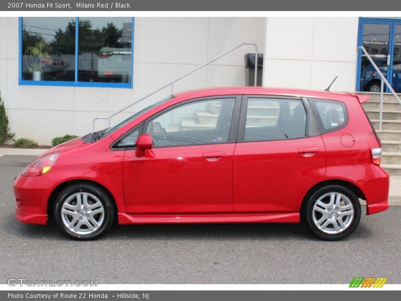 Milano Red / Black 2007 Honda Fit Sport