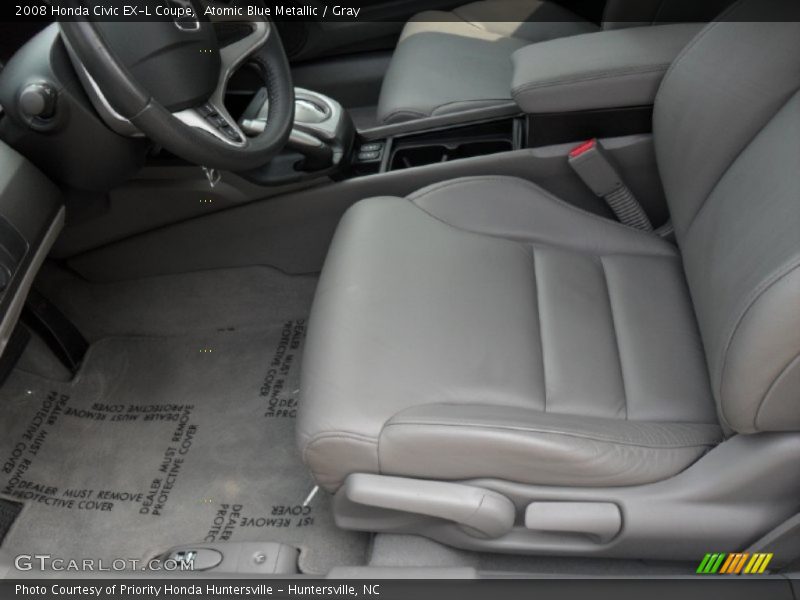 Atomic Blue Metallic / Gray 2008 Honda Civic EX-L Coupe