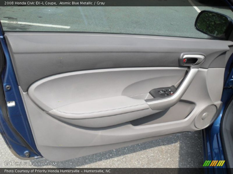 Atomic Blue Metallic / Gray 2008 Honda Civic EX-L Coupe