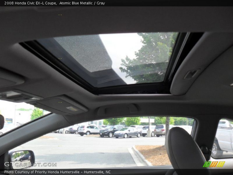 Atomic Blue Metallic / Gray 2008 Honda Civic EX-L Coupe