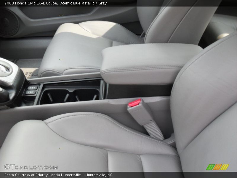 Atomic Blue Metallic / Gray 2008 Honda Civic EX-L Coupe