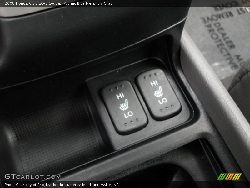Atomic Blue Metallic / Gray 2008 Honda Civic EX-L Coupe