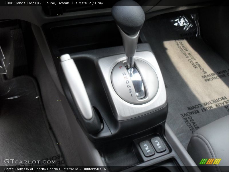 Atomic Blue Metallic / Gray 2008 Honda Civic EX-L Coupe