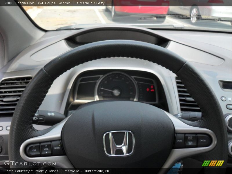 Atomic Blue Metallic / Gray 2008 Honda Civic EX-L Coupe