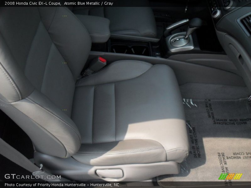 Atomic Blue Metallic / Gray 2008 Honda Civic EX-L Coupe