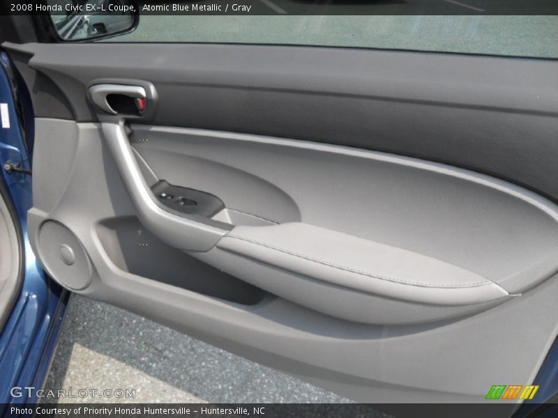 Atomic Blue Metallic / Gray 2008 Honda Civic EX-L Coupe