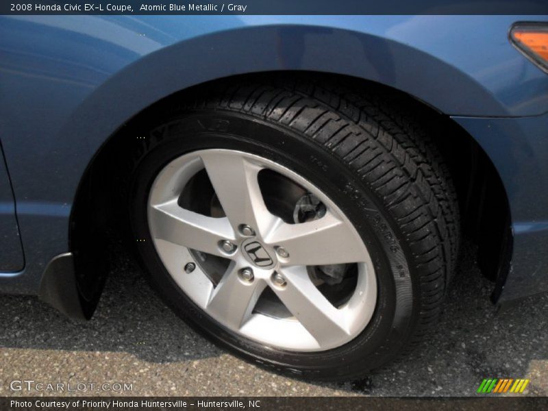 Atomic Blue Metallic / Gray 2008 Honda Civic EX-L Coupe