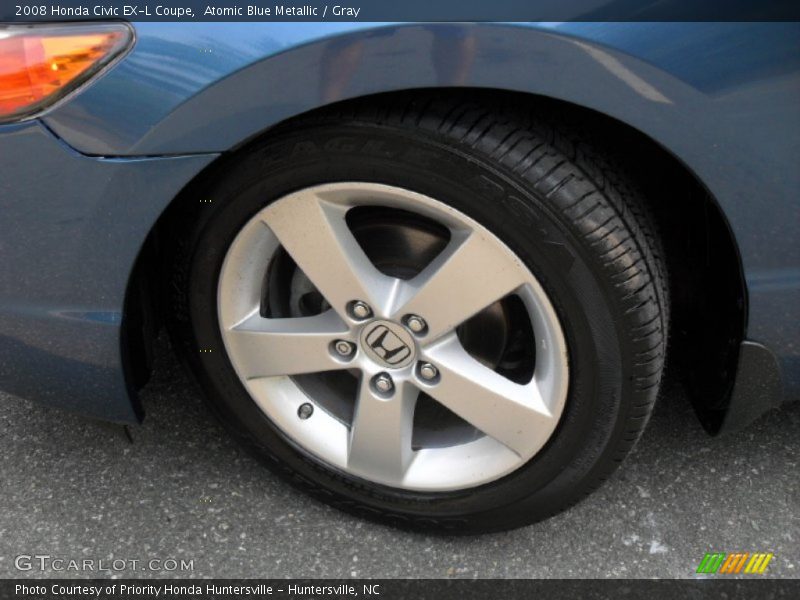 Atomic Blue Metallic / Gray 2008 Honda Civic EX-L Coupe