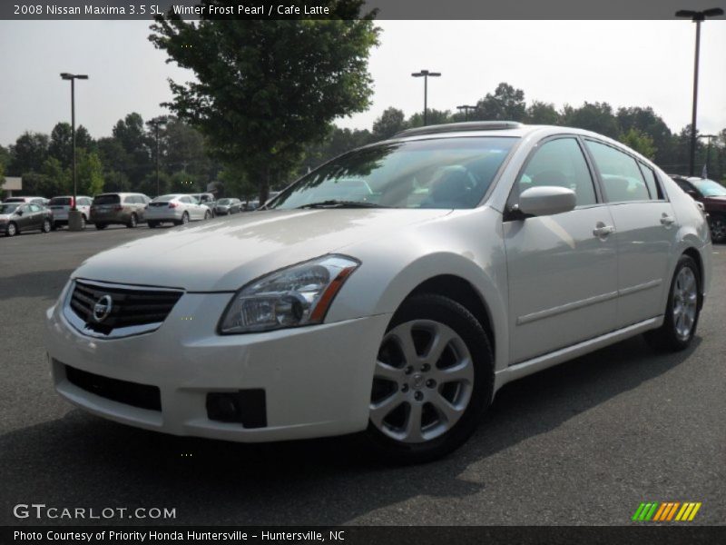 Winter Frost Pearl / Cafe Latte 2008 Nissan Maxima 3.5 SL