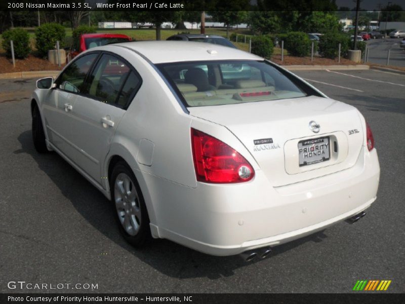 Winter Frost Pearl / Cafe Latte 2008 Nissan Maxima 3.5 SL