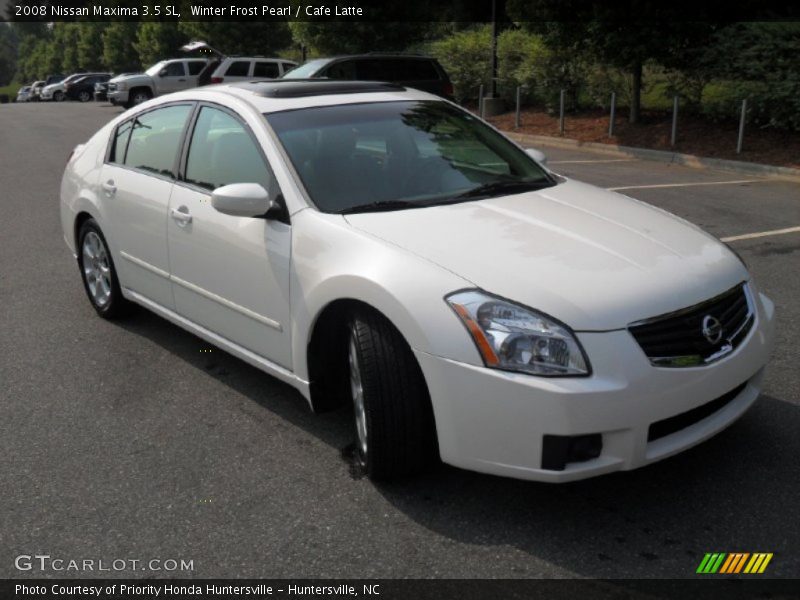 Winter Frost Pearl / Cafe Latte 2008 Nissan Maxima 3.5 SL