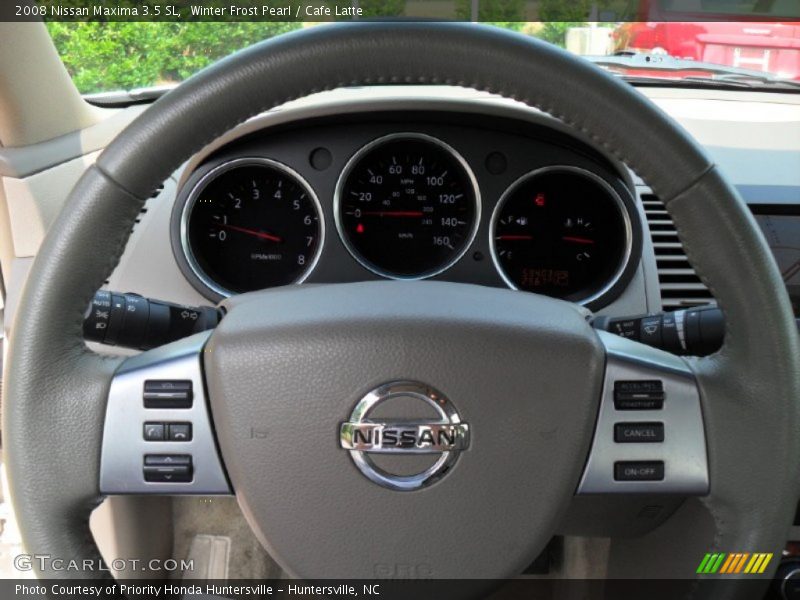 Winter Frost Pearl / Cafe Latte 2008 Nissan Maxima 3.5 SL