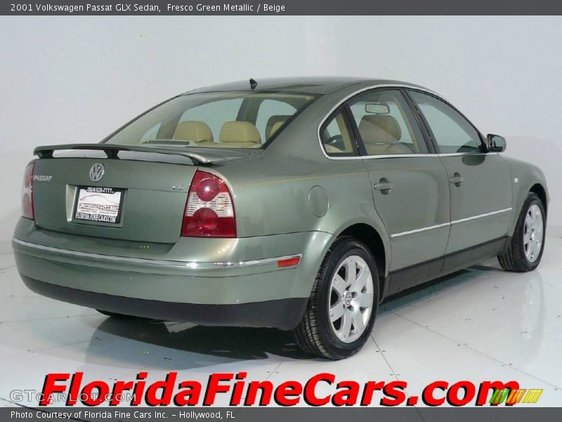 Fresco Green Metallic / Beige 2001 Volkswagen Passat GLX Sedan