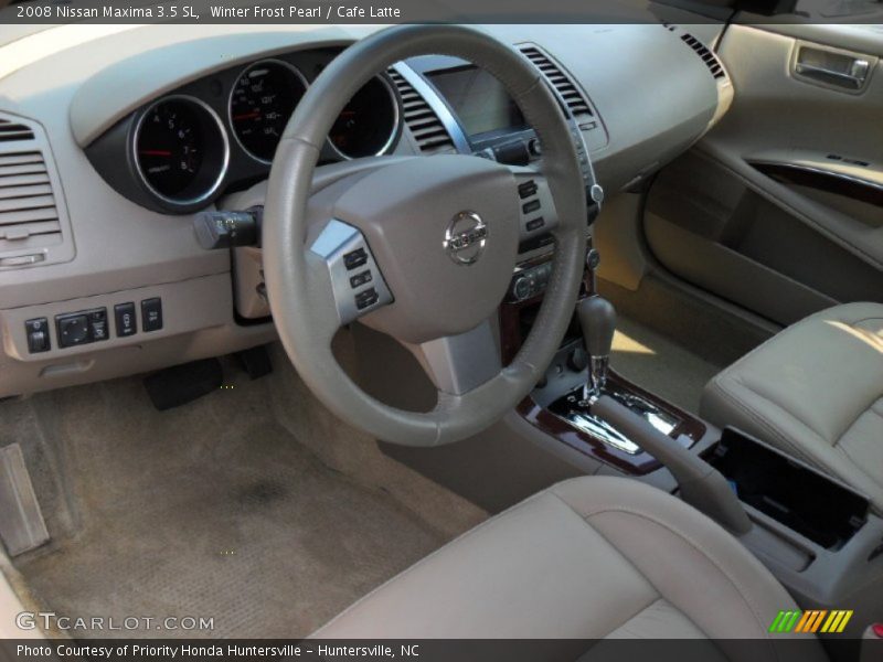 Winter Frost Pearl / Cafe Latte 2008 Nissan Maxima 3.5 SL