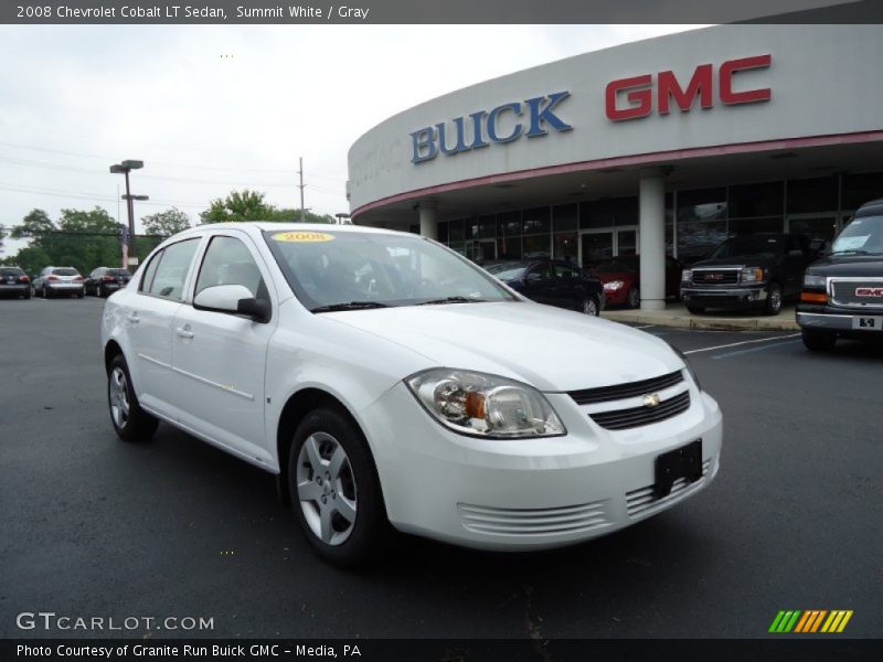 Summit White / Gray 2008 Chevrolet Cobalt LT Sedan