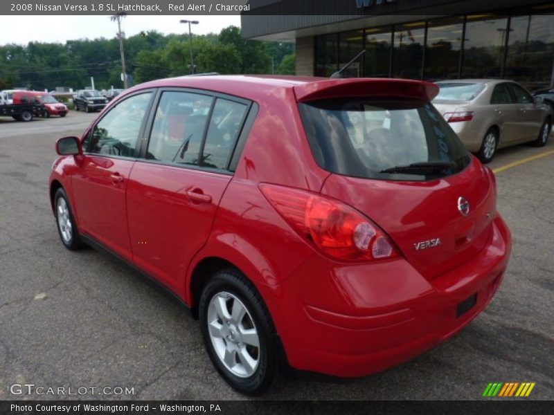 Red Alert / Charcoal 2008 Nissan Versa 1.8 SL Hatchback
