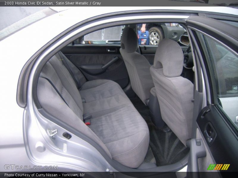 Satin Silver Metallic / Gray 2003 Honda Civic EX Sedan