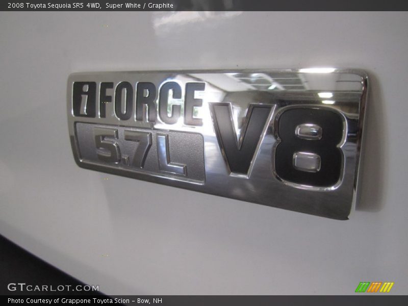 Super White / Graphite 2008 Toyota Sequoia SR5 4WD
