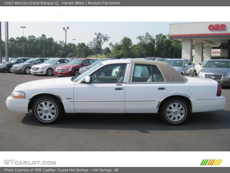 Vibrant White / Medium Parchment 2003 Mercury Grand Marquis LS