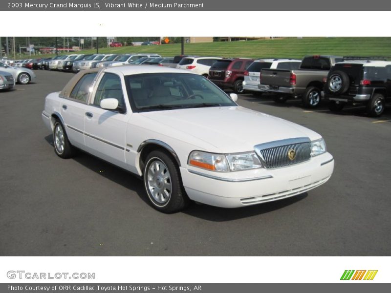 Vibrant White / Medium Parchment 2003 Mercury Grand Marquis LS