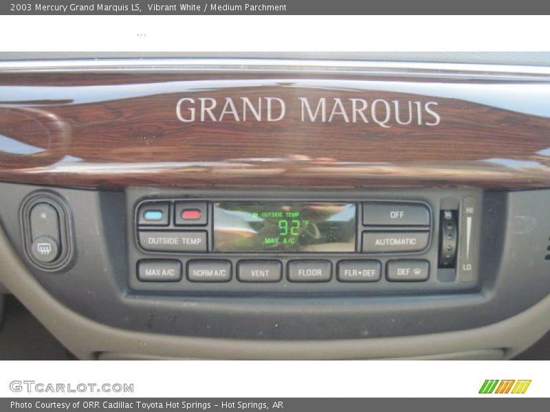 Vibrant White / Medium Parchment 2003 Mercury Grand Marquis LS