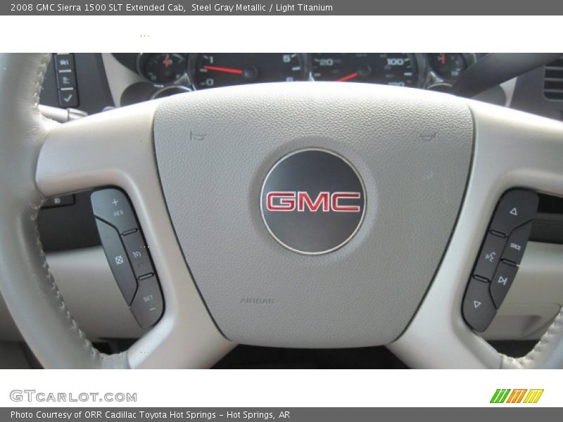 Steel Gray Metallic / Light Titanium 2008 GMC Sierra 1500 SLT Extended Cab