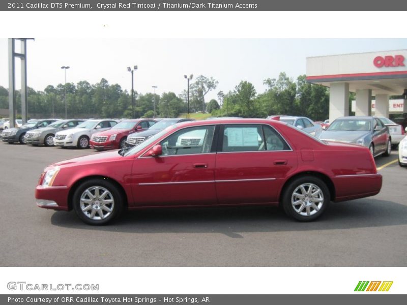Crystal Red Tintcoat / Titanium/Dark Titanium Accents 2011 Cadillac DTS Premium