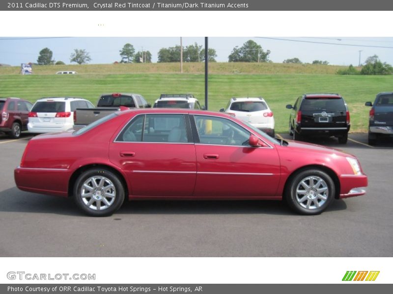 Crystal Red Tintcoat / Titanium/Dark Titanium Accents 2011 Cadillac DTS Premium